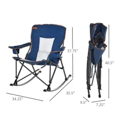 Outsunny Outdoor Folding Beach Camping Chair With Strong Steel Legs Side Cup Holder And Durable Oxford Fabric Blue 7 Outsunny Outdoor Folding Beach Camping Chair With Strong Steel Legs Side Cup Holder And Durable Oxford Fabric Blue -Zuo Modern Shop 6014024 ALT2