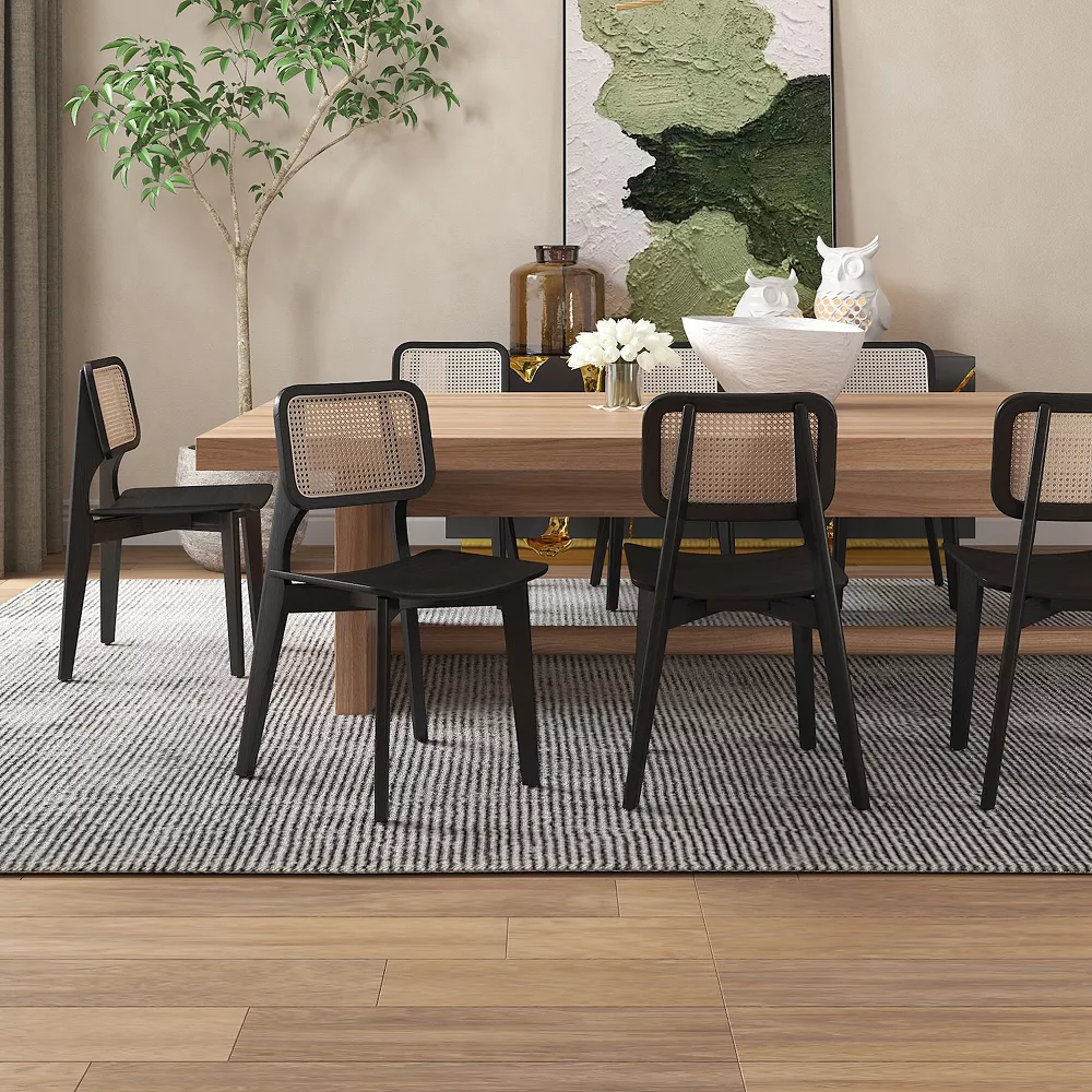 MANHATTAN COMFORT Versailles Square Dining Chair 4-piece Set MANHATTAN COMFORT Versailles Square Dining Chair 4-piece Set -Zuo Modern Shop 6018573 ALT