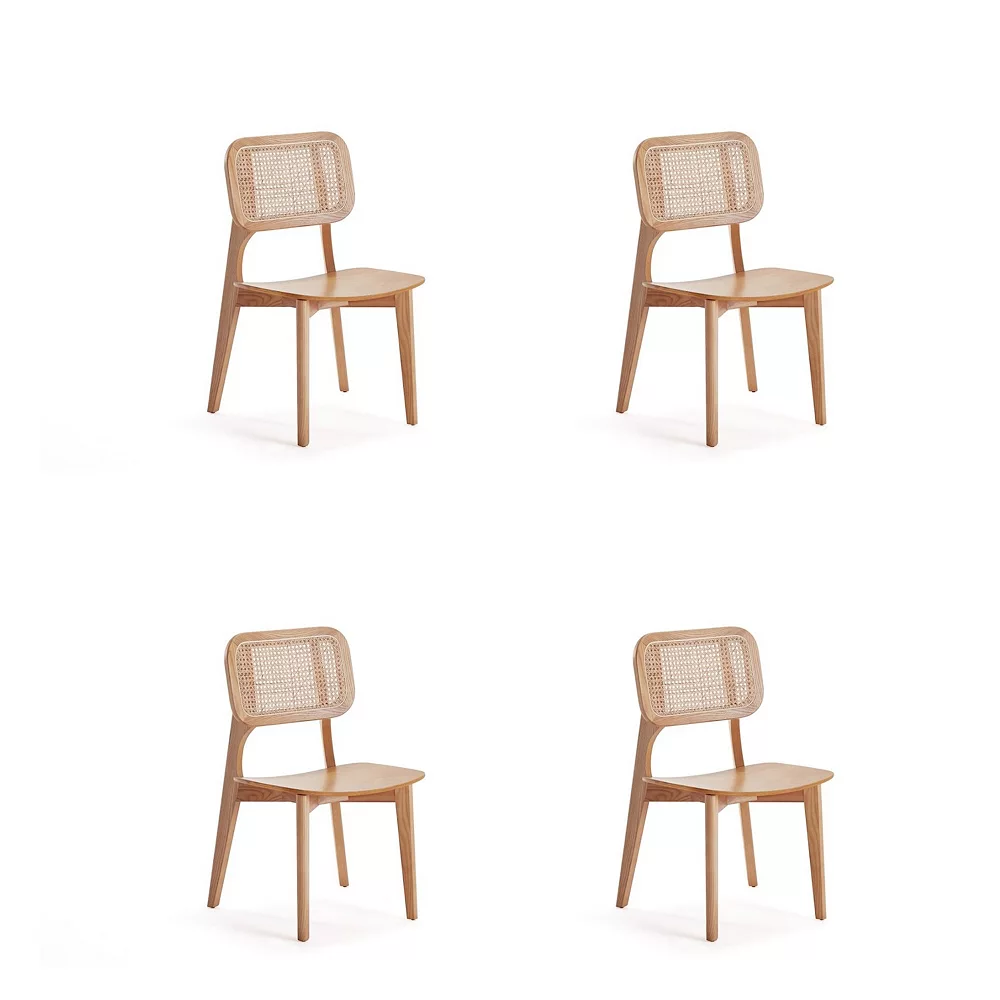 MANHATTAN COMFORT Versailles Square Dining Chair 4-piece Set MANHATTAN COMFORT Versailles Square Dining Chair 4-piece Set -Zuo Modern Shop 6018573 Nature