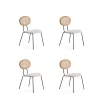 MANHATTAN COMFORT Jardin Dining Chair 4-piece Set -Zuo Modern Shop 6018745 Nature Oatmeal