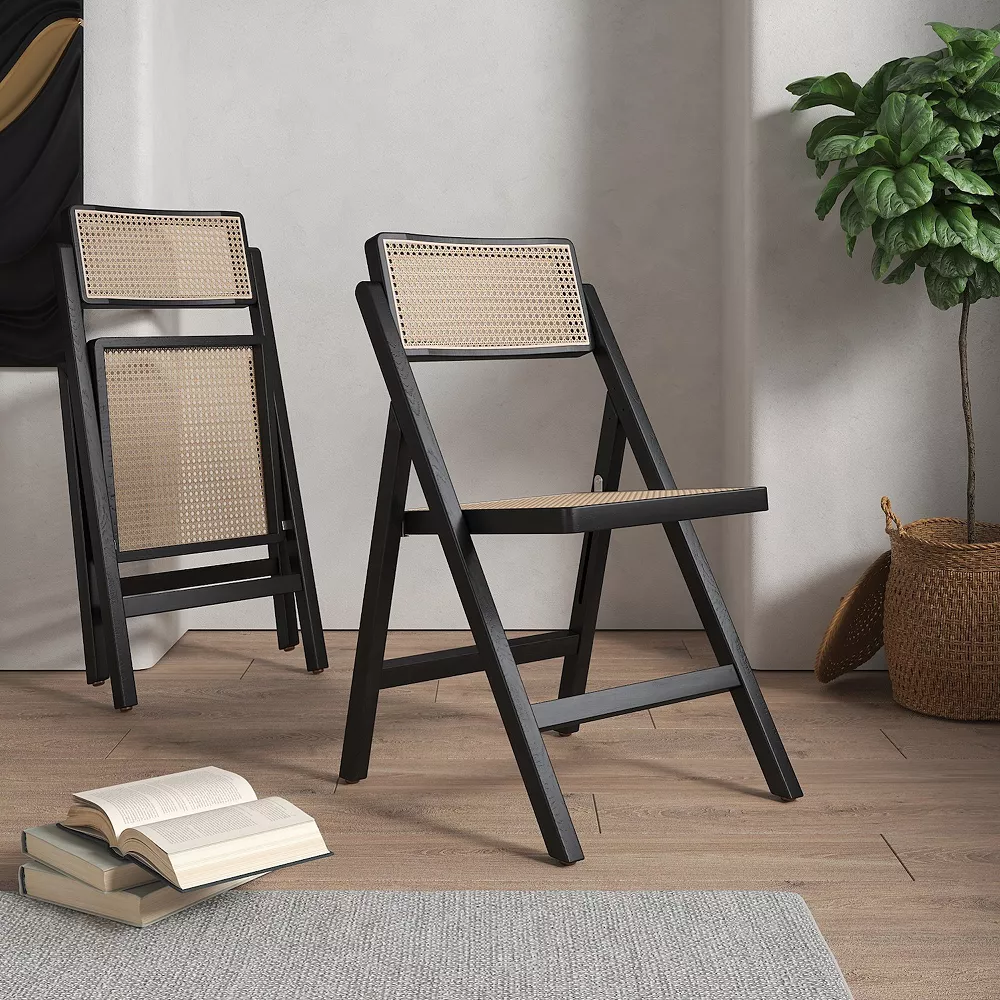 MANHATTAN COMFORT Pullman Folding Dining Chair 4-piece Set 4 MANHATTAN COMFORT Pullman Folding Dining Chair 4-piece Set - Image 2