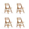 MANHATTAN COMFORT Pullman Folding Dining Chair 4-piece Set -Zuo Modern Shop 6018780 Nature