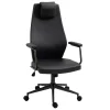 Vinsetto High Back Executive Office Chair Ergonomic Leather Computer Desk Chair With Adjustable Height Removable Headrest And 360 Swivel Wheels Deep Grey -Zuo Modern Shop 6031292