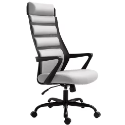 Vinsetto High Back Home Office Desk Chair With Spandex Fabric Thick Padding With 360 Swivel Wheels Grey