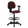 Flash Furniture Bruce Burgundy Drafting Office Chair -Zuo Modern Shop 6036567