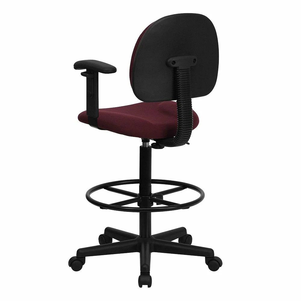 Flash Furniture Bruce Burgundy Drafting Office Chair 4 Flash Furniture Bruce Burgundy Drafting Office Chair - Image 2