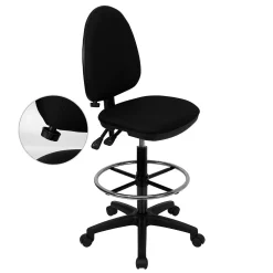 Flash Furniture Lenora Adjustable Mid-Back Ergonomic Drafting Desk Chair