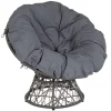 Emma+Oliver Emma And Oliver Swivel Patio Chair With Dark Gray Cushion 1 Emma+Oliver Emma And Oliver Swivel Patio Chair With Dark Gray Cushion -Zuo Modern Shop 6049128