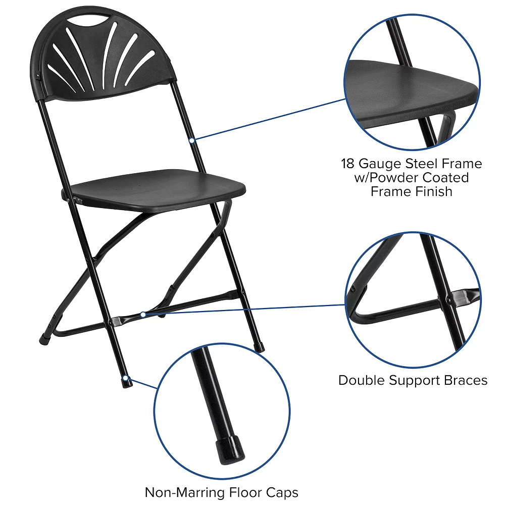 Flash Furniture Hercules Series Folding Chair 2-piece Set 6 Flash Furniture Hercules Series Folding Chair 2-piece Set - Image 4