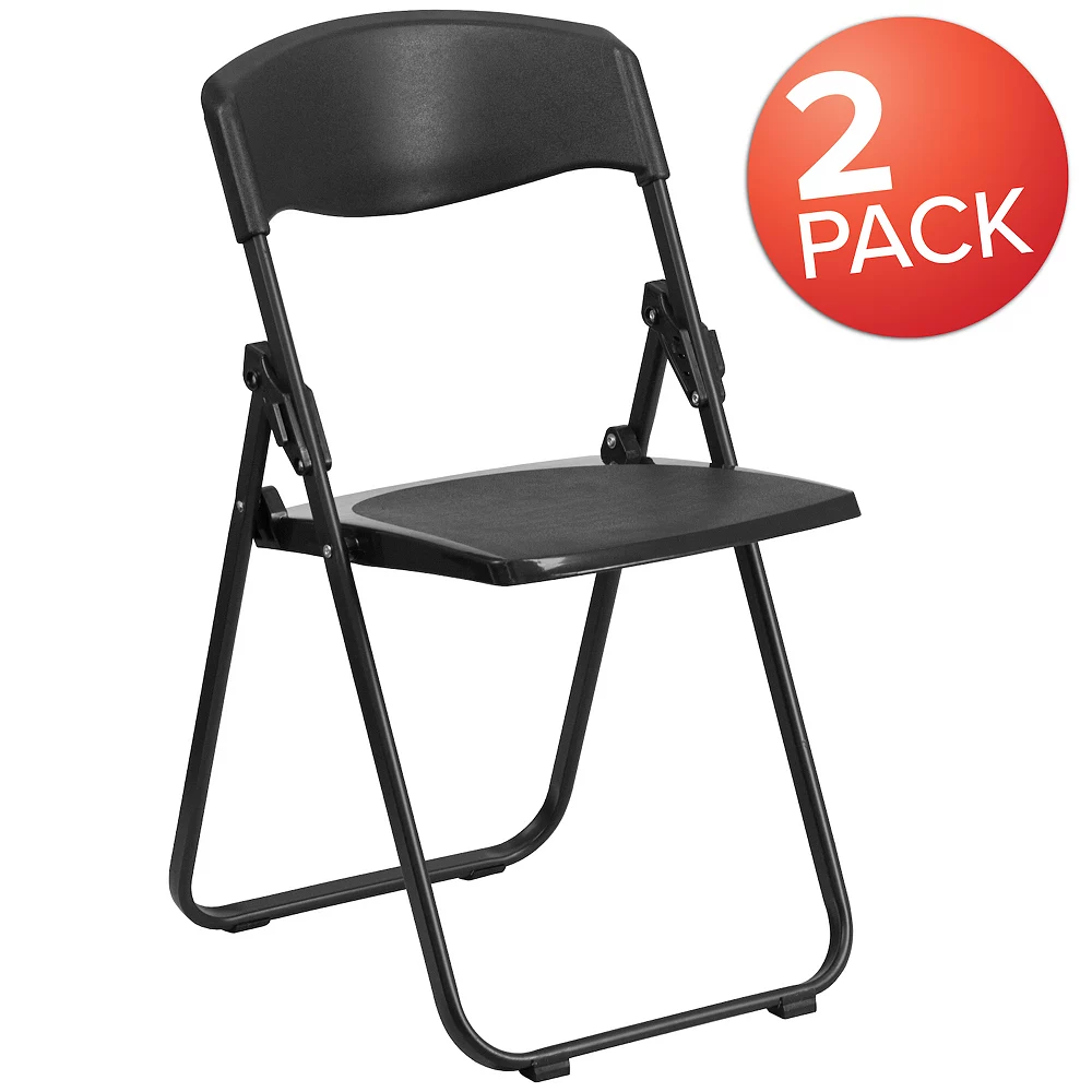Flash Furniture Hercules Series Folding Chair 2-piece Set 4 Flash Furniture Hercules Series Folding Chair 2-piece Set - Image 2
