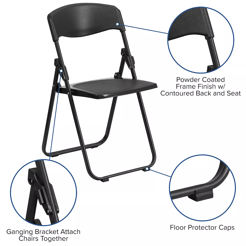 Flash Furniture Hercules Series Folding Chair 2-piece Set 6 Flash Furniture Hercules Series Folding Chair 2-piece Set - Image 4