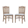 Linon Tarleton Dining Chair 2-piece Set -Zuo Modern Shop 6122438 Natural Gray