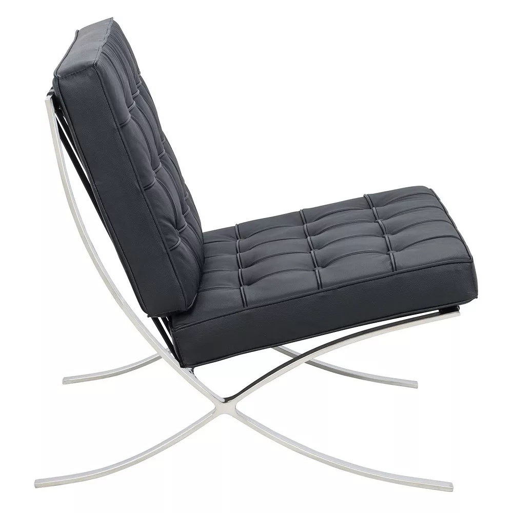 LeisureMod Bellefonte Style Modern Pavilion Chair - Black 5 LeisureMod Bellefonte Style Modern Pavilion Chair - Black - Image 3