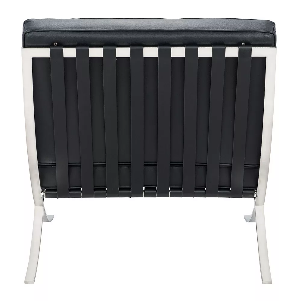 LeisureMod Bellefonte Style Modern Pavilion Chair - Black 6 LeisureMod Bellefonte Style Modern Pavilion Chair - Black - Image 4