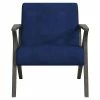 Cenports Jenson Navy Velvet Solid Wood Frame Accent Chair -Zuo Modern Shop 6144739
