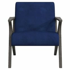 Cenports Jenson Navy Velvet Solid Wood Frame Accent Chair