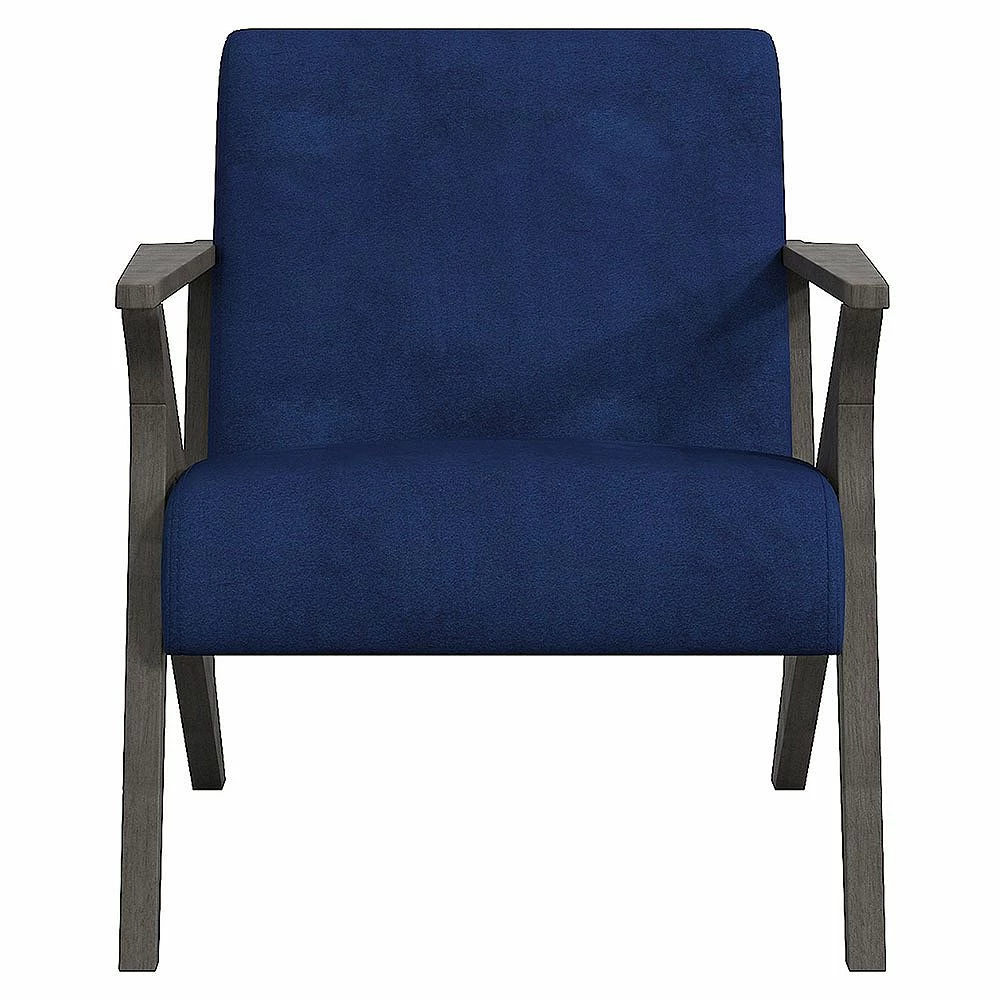 Cenports Jenson Navy Velvet Solid Wood Frame Accent Chair 3 Cenports Jenson Navy Velvet Solid Wood Frame Accent Chair