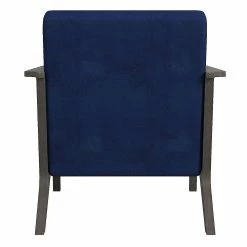 Cenports Jenson Navy Velvet Solid Wood Frame Accent Chair 8 Cenports Jenson Navy Velvet Solid Wood Frame Accent Chair -Zuo Modern Shop 6144739 ALT2