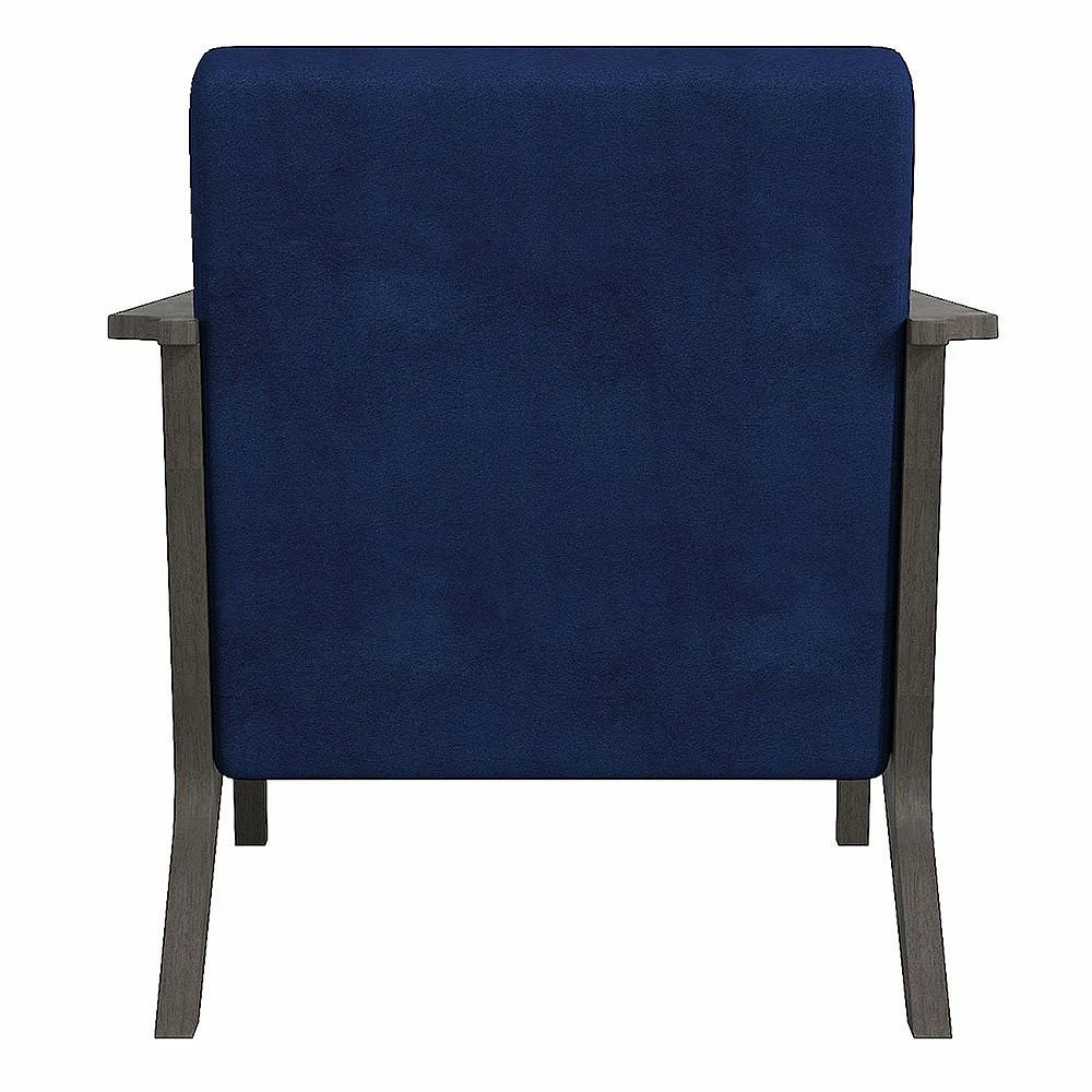 Cenports Jenson Navy Velvet Solid Wood Frame Accent Chair 5 Cenports Jenson Navy Velvet Solid Wood Frame Accent Chair - Image 3