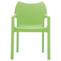Luxury Commercial Living 33" Green Outdoor Patio Solid Dining Arm Chair -Zuo Modern Shop 6238299 ALT2