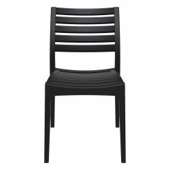 Luxury Commercial Living 33" Black Outdoor Patio Stackable Dining Chair -Zuo Modern Shop 6238410 ALT2
