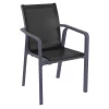 Luxury Commercial Living 35.5" Gray And Black Resin Sling Outdoor Dining Arm Chair 1 Luxury Commercial Living 35.5" Gray And Black Resin Sling Outdoor Dining Arm Chair -Zuo Modern Shop 6238434