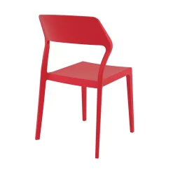 Luxury Commercial Living 32.75" Red Solid Patio Dining Chair -Zuo Modern Shop 6238461 ALT2
