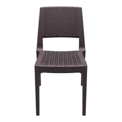 Luxury Commercial Living 34" Brown Outdoor Patio Wickerlook Dining Chair -Zuo Modern Shop 6238495 ALT2