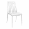 Luxury Commercial Living 35" White High Back Stackable Outdoor Patio Dining Chair -Zuo Modern Shop 6238540