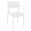 Luxury Commercial Living 33" White Stackable Solid Patio Dining Arm Chair 1 Luxury Commercial Living 33" White Stackable Solid Patio Dining Arm Chair -Zuo Modern Shop 6238585