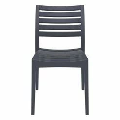 Luxury Commercial Living 33" Gray Stackable Outdoor Patio Dining Chair -Zuo Modern Shop 6238665 ALT2