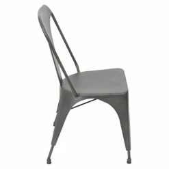 Contemporary Home Living Set Of 2 Matte Gray Austin Industrial Dining Chair 32.75” -Zuo Modern Shop 6238674 ALT2