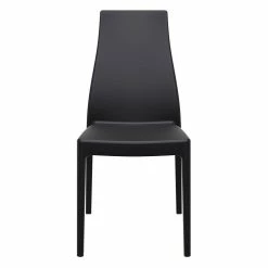 Luxury Commercial Living 37" Black Outdoor Patio Solid High Back Dining Chair -Zuo Modern Shop 6238744 ALT2