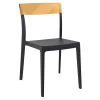 Luxury Commercial Living 33" Black And Amber Patio Dining Chair -Zuo Modern Shop 6238768
