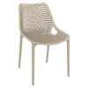 Luxury Commercial Living 32.25" Taupe Brown Stackable Outdoor Patio Dining Chair -Zuo Modern Shop 6238840