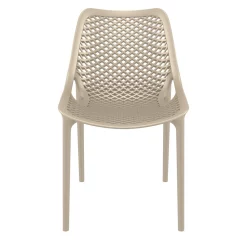 Luxury Commercial Living 32.25" Taupe Brown Stackable Outdoor Patio Dining Chair -Zuo Modern Shop 6238840 ALT2