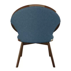 Cenports Clair Blue Mid-Century Fabric Upholstery Solid Wood Frame Accent Chair -Zuo Modern Shop 6288781 ALT2