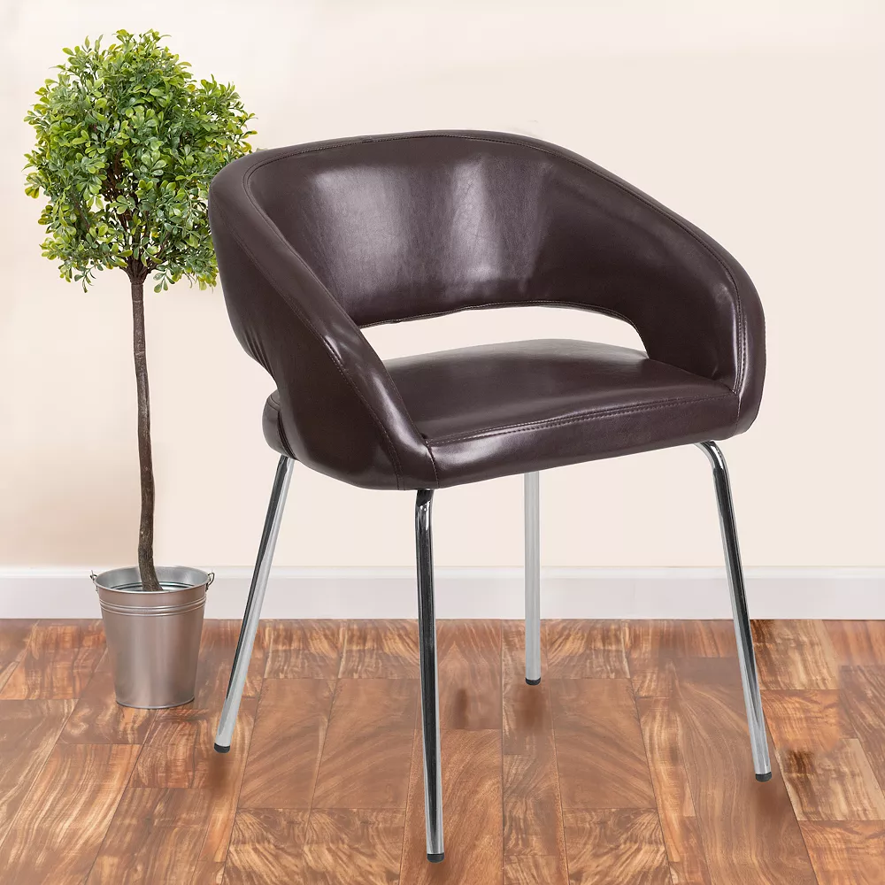Emma+Oliver Emma And Oliver Contemporary LeatherSoft Side Reception Chair 4 Emma+Oliver Emma And Oliver Contemporary LeatherSoft Side Reception Chair - Image 2