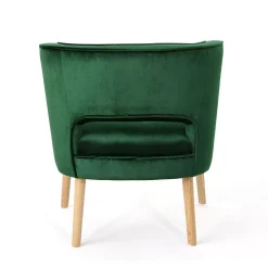 Contemporary Home Living 30" Emerald Green And Beige Contemporary Accent Chair -Zuo Modern Shop 6302051 ALT2