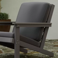 Merrick Lane Riviera All-Weather Poly Resin Wood Adirondack Style Deep Seat Patio Club Chair With Cushions 8 Merrick Lane Riviera All-Weather Poly Resin Wood Adirondack Style Deep Seat Patio Club Chair With Cushions -Zuo Modern Shop 6303393 ALT2