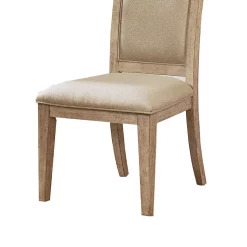 10 DEEP Wood And Fabric Side Chair, Set Of 2, Brown And Beige -Zuo Modern Shop 6306824 ALT2