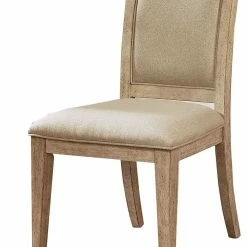 10 DEEP Wood And Fabric Side Chair, Set Of 2, Brown And Beige -Zuo Modern Shop 6306824 ALT3